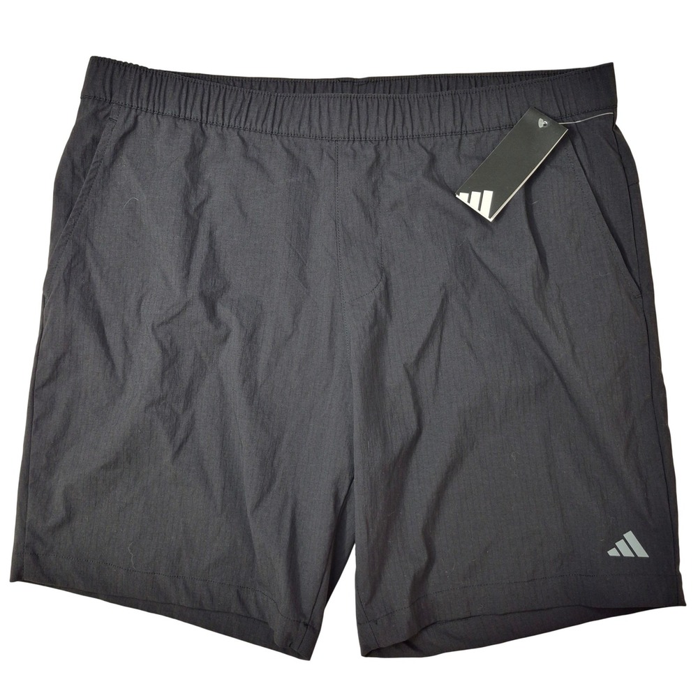 NWT Adidas‎ Ripstop Shorts Mens XL Black Stretch Activewear Casual ADVR0881